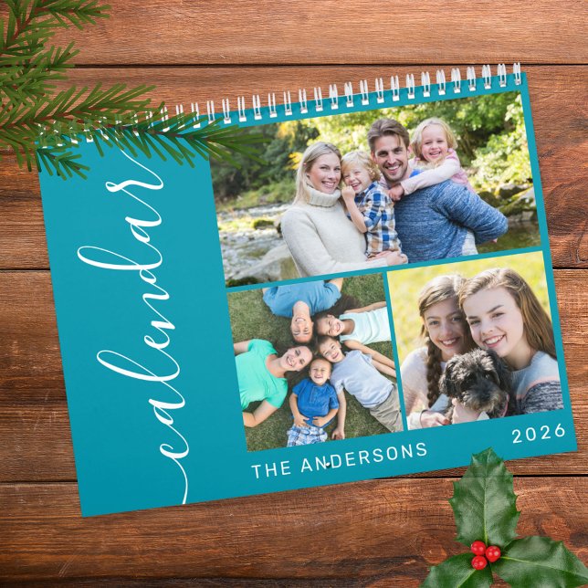 Create Your Own Minimal 3 Photos Collage Script Calendar (Creator Uploaded)