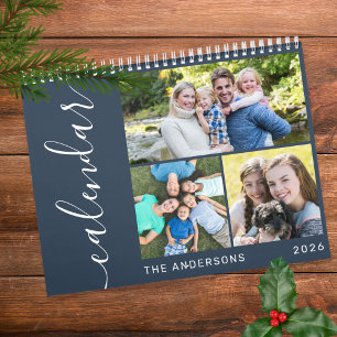 Create Your Own Minimal 3 Photos Collage Script Calendar