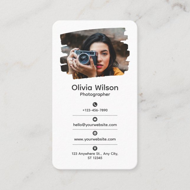 Create Your Own Minimal Style Photographer Business Card (Front)