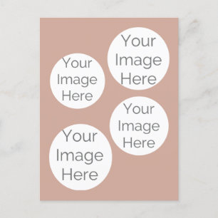 create your own mocha brown photo template frame postcard