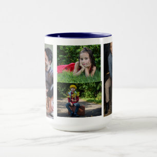 create your own modern 2 photo collage Mug