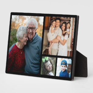Create Your Own Modern 4 Family Photo Collage   Plaque