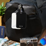 Create Your Own Modern Black and White Luggage Tag<br><div class="desc">Create Your Own Modern Black and White Luggage Tag</div>