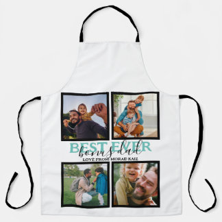 Create your own Modern Bonus Dad 4 Photo Collage Apron