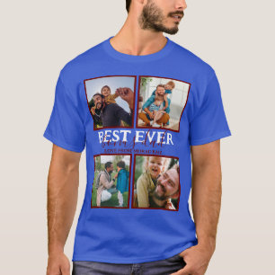 Create your own Modern Bonus Dad 4 Photo Collage T-Shirt