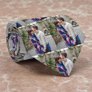 Create Your Own Modern Collage Photos Anniversary Tie