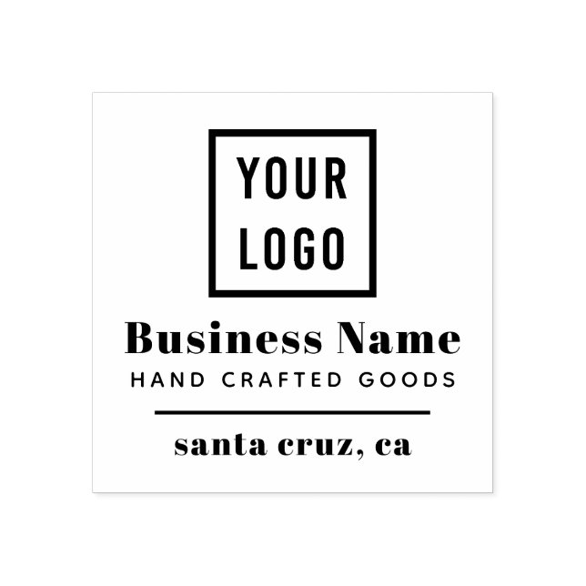 Create Your Own Modern Custom Business Logo Rubber Stamp (Imprint)