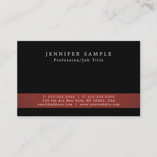 Create Your Own Modern Elegant Simple Design Business Card (Front)