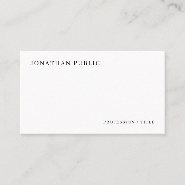 Create Your Own Modern Elegant Simple Professional Business Card (Front)