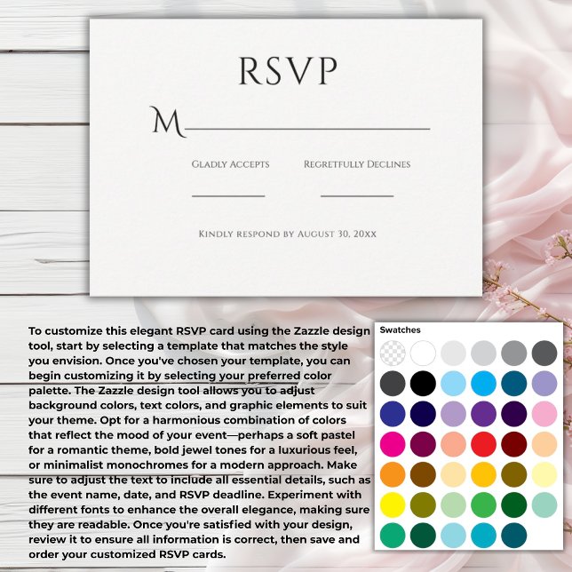 Create Your Own Modern Elegant Wedding RSVP Card (Creator Uploaded)