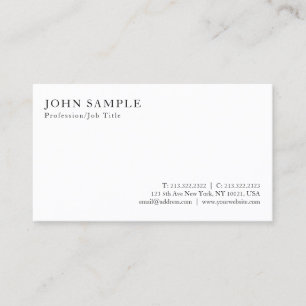 Create Your Own Modern Elegant White Minimalistic Business Card