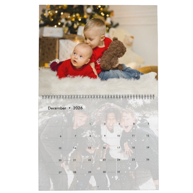 Create Your Own Modern Family Photo Album Calendar (Dec 2026)