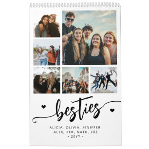 Create your own modern fun best friends photo calendar