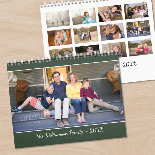 Create Your Own Modern Green Cover Photo Calendar