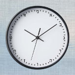 Create Your Own Modern Hebrew Clock, Personalized Round Clock<br><div class="desc">Wall Clock (HEBREW Numerals): Create Your Own - personalized professional branded item with custom logo / photo and easy further adjustments by adding text,  background colours or more images. Simple way to personalize your business,  create cool gifts for your family & friends for every occasion.</div>