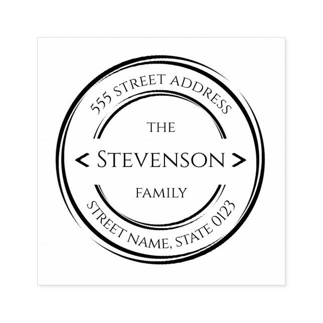 Create your own modern last name rubber stamp (Imprint)