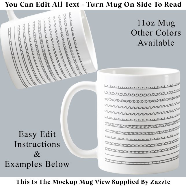 Create Your Own Modern Minimalist Hidden Message C Coffee Mug (Creator Uploaded)
