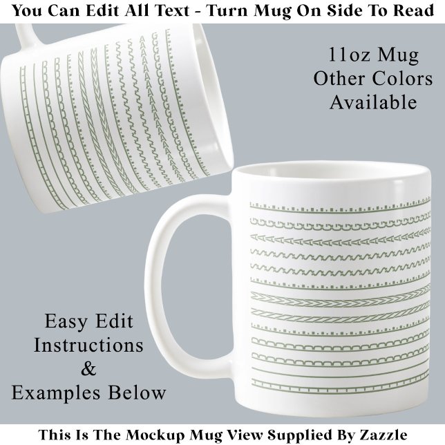 Create Your Own Modern Minimalist Hidden Message S Coffee Mug (Creator Uploaded)