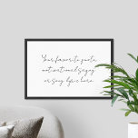 Create Your Own Modern Minimalist Script Quote Poster<br><div class="desc">Create your own custom quote poster wall art. Features modern minimalist script typography.</div>