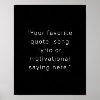 Create Your Own Modern Personalised Quote Poster
