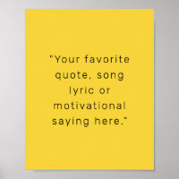 Create Your Own Modern Personalised Quote Poster