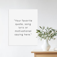 Create Your Own Modern Personalised Quote Poster