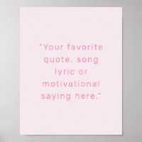 Create Your Own Modern Personalised Quote Poster