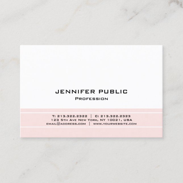 Create Your Own Modern Professional Elegant Business Card (Front)