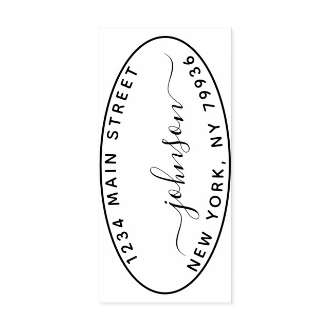 Create Your Own Modern Return  Address Rubber Stamp (Imprint)