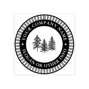 Create Your Own Modern Round Custom Business Logo  Rubber Stamp