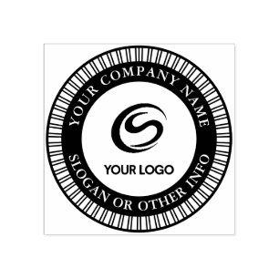 Create Your Own Modern Round Custom Business Logo  Rubber Stamp
