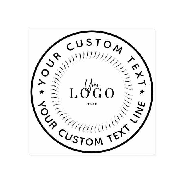Create Your Own Modern Round Return Address Rubber Stamp (Imprint)