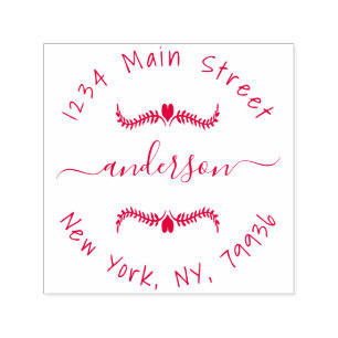 Create Your Own Modern Round Return Address Self-inking Stamp