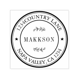 Create Your Own Modern Round Return Self-inking S Self-inking Stamp