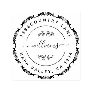 Create Your Own Modern Round Return Self-inking Self-inking Stamp