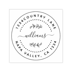 Create Your Own Modern Round Return Self-inking St Self-inking Stamp