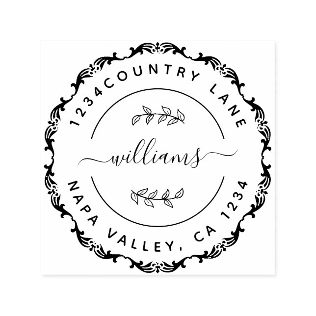 Create Your Own Modern Round Return  Self-inking  Stamp (Design)