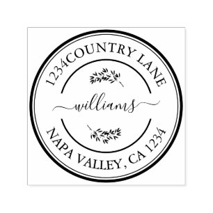 Create Your Own Modern Round Return Self-inking Stamp