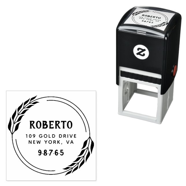 Create Your Own Modern Round  Self-inking Stamp (In Situ)