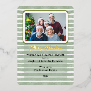 Create Your Own Modern Stripes Christmas Photo