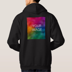 Create Your Own Modern Template Men's Basic Black Hoodie