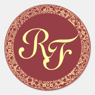 Create Your Own Monogram! Classic Round Sticker