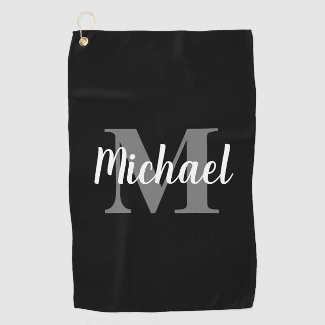 Create Your Own Monogram Initial Name  Golf Towel (Front)