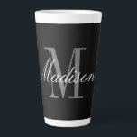 Create Your Own Monogram Initial Name Latte Mug<br><div class="desc">Create Your Own Monogram Initial Name Latte Mug for self or as a gift for family or friends. Easily add the name of yourself or that of a loved one to make a memorable birthday,  Christmas or graduation gift for mum,  grandma,  sister,  daughter,  niece or friend.</div>