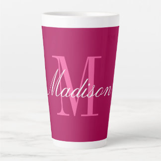 Create Your Own Monogram Initial Name Latte Mug