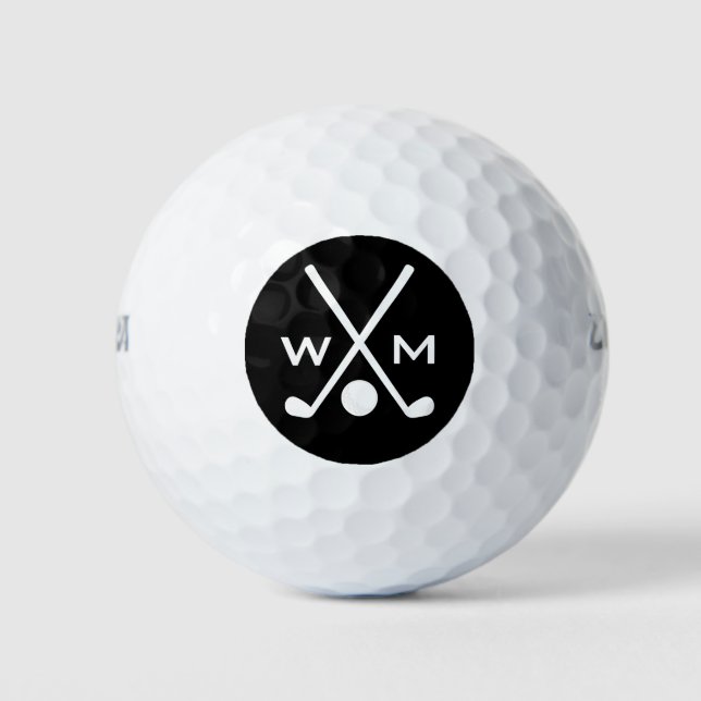 Create Your Own Monogram Initials Personalised Golf Balls (Front)