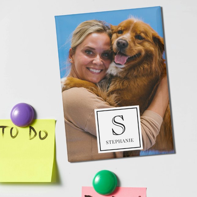 Create your own Monogram, Name and Photo Keepsake Magnet (Creator Uploaded)