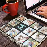 Create Your Own Monogram Photo Collage Planner<br><div class="desc">Create your own photo collage personalised monogram yearly planner. Featuring 11 square pictures of your choice on a black background that can be changed to any colour by using the 'customise further' tool.</div>