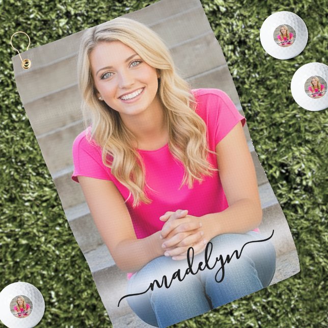 Create Your Own Monogram Photo Golf Towel (Create Your Own Photo Golf Towel)
