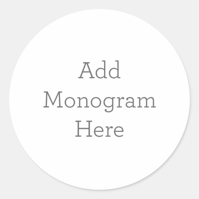 Create Your Own Monogram Sticker (Front)